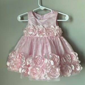Bonnie Baby Light Pink Satin Dress